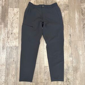 LULULEMON Ever Alert ABC Slim-Fit Tapered Leg Trouser Pants Men 32 Obsidian Grey